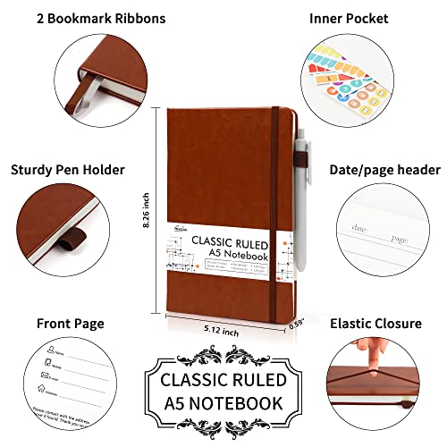 5 Pack Journal Notebook Bulk for School (5 Count)