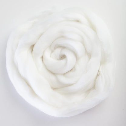 100% Natural Merino Wool Roving - 1 oz - Premium Combed Top Merino Roving Wool - Tapestry, Spinning, Wet Felting & Needle Felting Supplies - 21.5 Micron - Color Snow