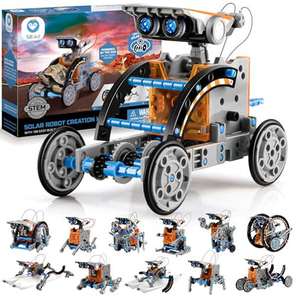12-in-1 Solar Robot Building Kit STEM Gift for Boys Ages 8-13 (190 Count)