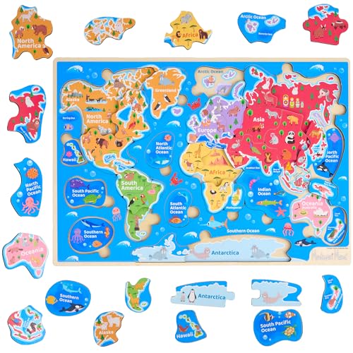 World Map Wooden Puzzle