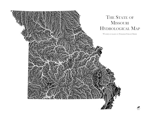 Hydrological River Map of Missouri