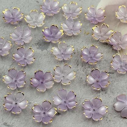 100pcs Acrylic Flower Beads (100 Count)