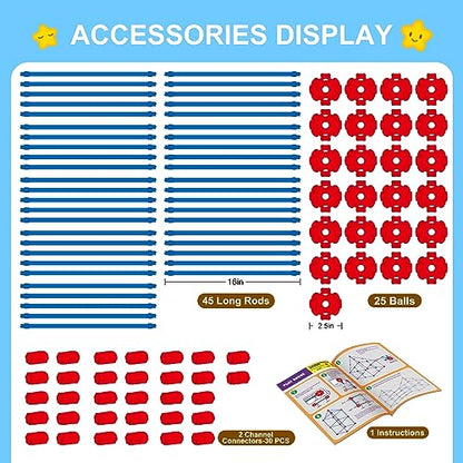 Fort Building Kit for Kids (100 Count)