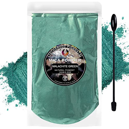 Malachite Green Mica Powder for Epoxy Resin 100g (3.5 Ounce)