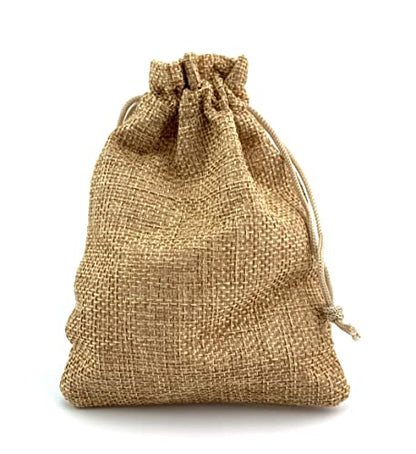 Pack of 25 Burlap Gift Bags with Drawstring Linen Jewelry Pouches Wedding Hessian Jute Bags for Birthday Jewelry and Treat Pouches Party Wedding Favors Gift Art and DIY Craft