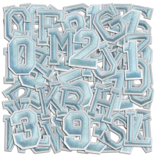 Letter and Number Iron On Patches (72 Count)