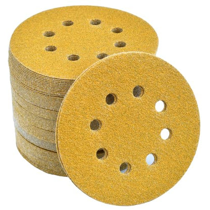 5-Inch 8-Hole Hook and Loop Sanding Discs 60-Grit, 100-Pack (100 Count)