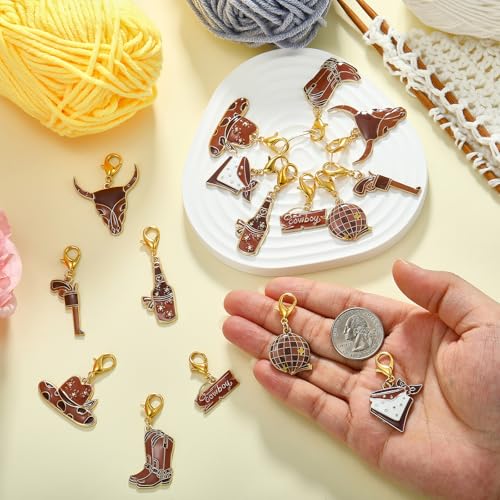 Cowboy Knitting Stitch Markers for Crocheting