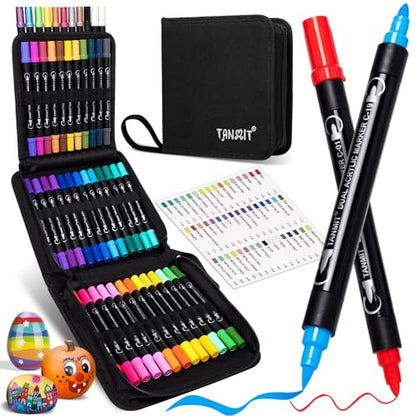 48 Colors Dual Tip Acrylic Paint Markers (48 Count)