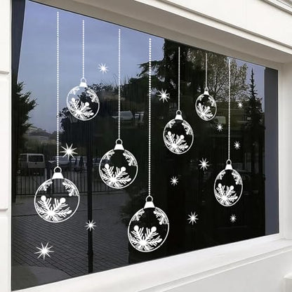 Christmas Window Stencils for Glass Snowflake Window Stencils (5 Count)