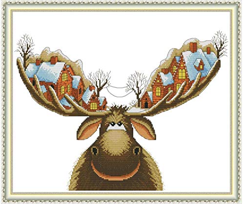 Cross Stitch Stamped Kits 11CT 21X18 inch Holiday Gift Pre