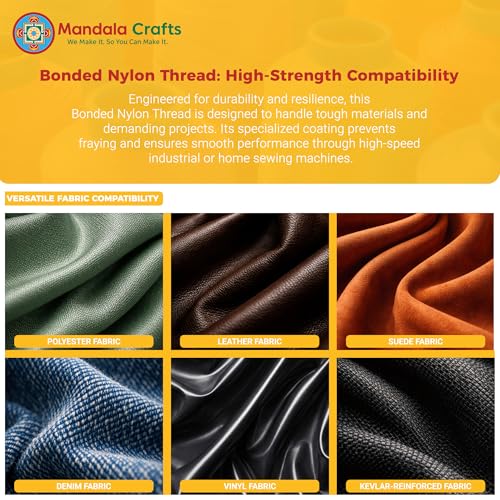 Size 69 210D T70 Black Combo Bonded Nylon Thread (18000 Foot)