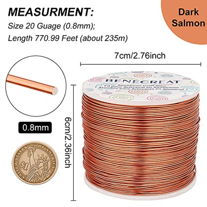 20 Gauge 770FT Aluminum Wire Anodized Jewelry Craft Making (770 Foot)