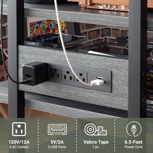 AV Media Stand with Outlets
