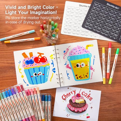 120 Colors Dual Tone Acrylic Paint Markers (60 Count)