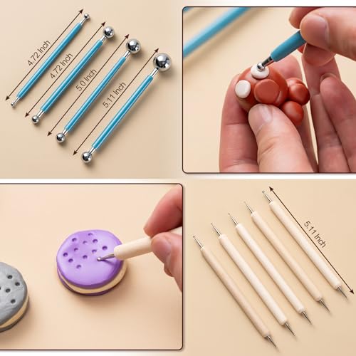 27 Pcs Polymer Clay Sculpting Tools Kit for Adults