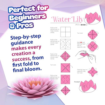 Flower Origami Kit for Kids Ages 8