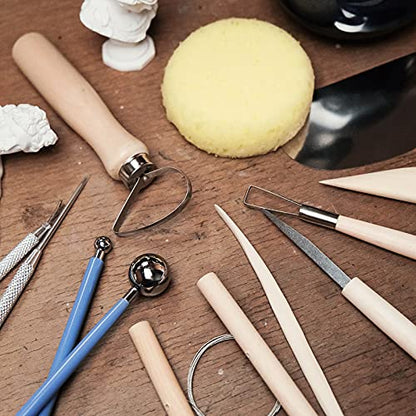 Clay Tools 12PCS Pottery Clay Sculpting Tool Set