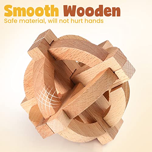 34 Pcs Metal Brain Teaser Puzzles for Kids Adult 3D Wooden Mind Games Puzzle Cube Wooden Brain Games Block Metal Wire Unlock Interlock Game Educational Logic Mind Desktop Toys (34 Count)