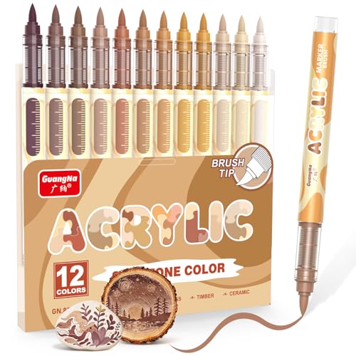 12 Brown Acrylic Paint Markers (12 Count)