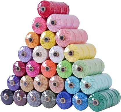 Natural Macrame Cord 2mm x 219yards Colored Macrame Cord Macrame Cotton Cord