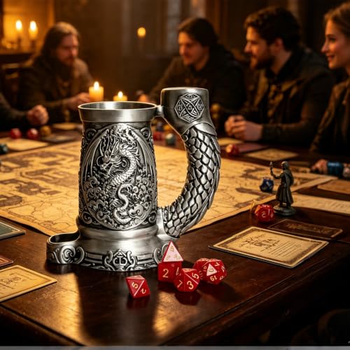 Dice Tower Mug Dice Rolling Tower with 7 PCS Dice Set