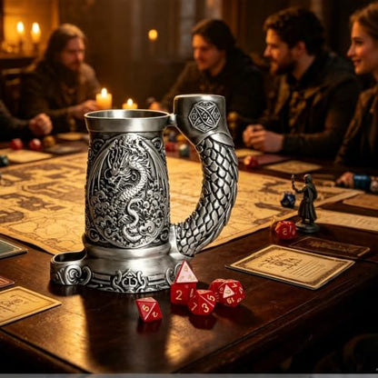 Dice Tower Mug Dice Rolling Tower with 7 PCS Dice Set