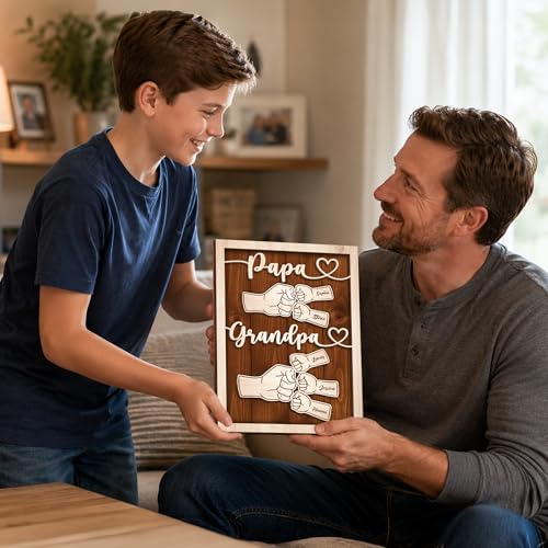 Personalized First Dad Now Grandpa Gift from Grandkids