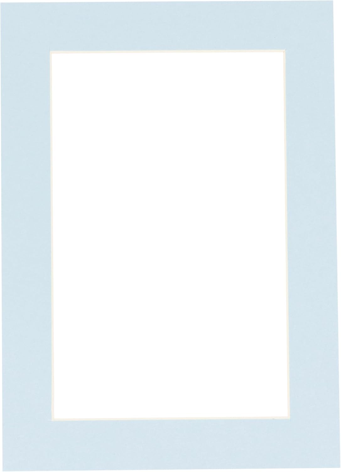 5x7 Mat for 8.5x11 Frame - Precut Mat Board Acid-Free Show Kit with Backing Board, and Clear Bags Baby Blue 5x7 Photo Matte Made to Fit a 8.5x11 Picture Frame Matboard for Framing, Pack of 1 Mat