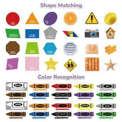 Felt Shape and Color Matching Game Set for Toddlers (58 Count)