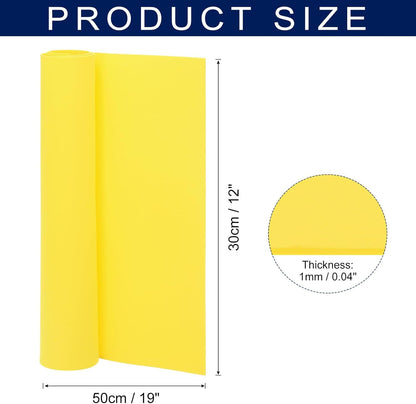 MECCANIXITY Foam Sheets Crafts 19x12 Inch 1mm EVA Craft Foam Paper Foam Sheets for Crafts Projects DIY Cosplay Modeling, Yellow
