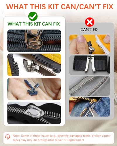 Zipper Repair Kit for YKK Metal (31 Count)