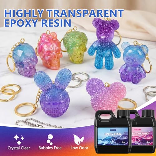 Epoxy Resin Kit 16OZ with 3D Molds