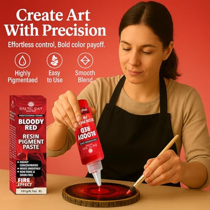 Red Epoxy Resin Pigment Paste 6.7oz