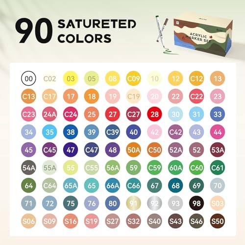 90 Colors Paint Markers