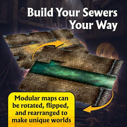 The Dungeons Roleplaying Battlemaps; 16 Modular RPG Maps in 8 Double