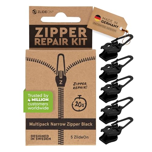 Zipper Repair Kit for Narrow Zippers Multipack
