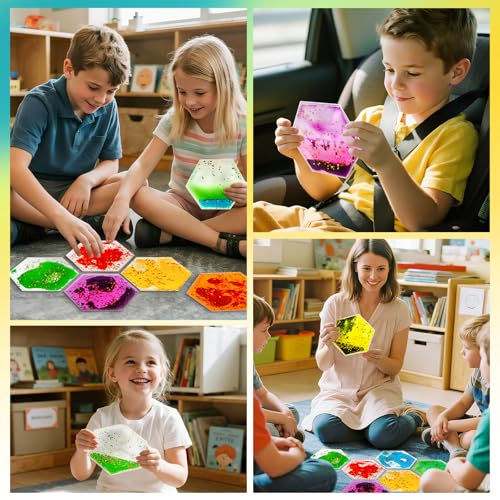 Squishy Liquid Sensory Tiles for Kids (9 Count)