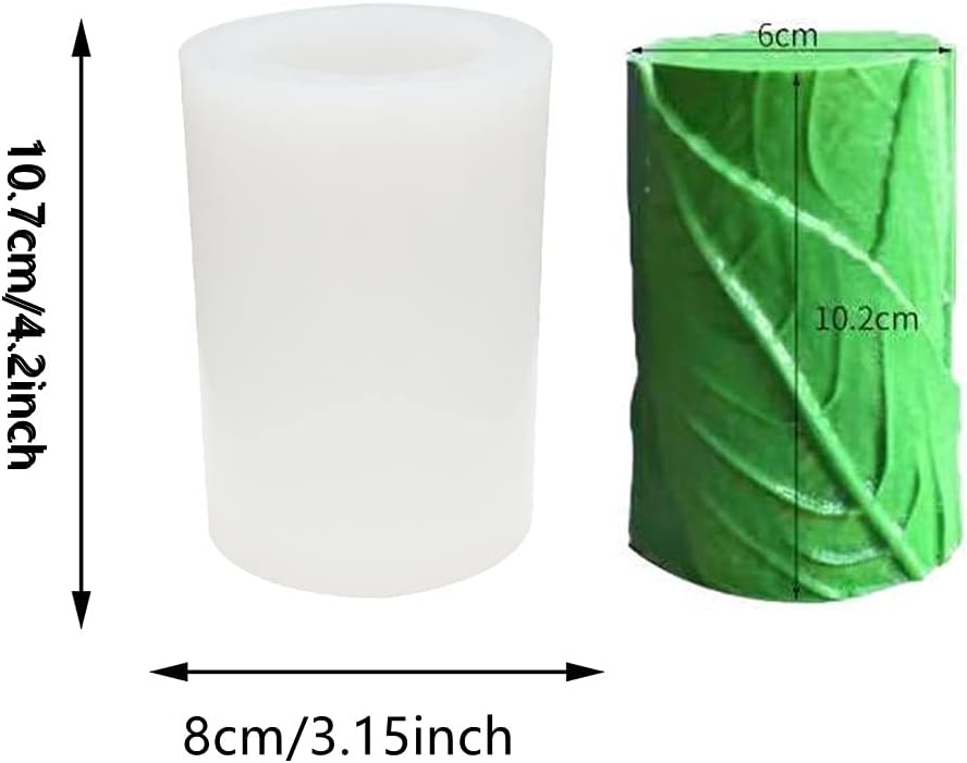 Tree Leaf Candle Mold Silicone Clay Soap Mould for Making Soy Wax Beeswax Candles Handmade Art Craft Fondant Cake Decor