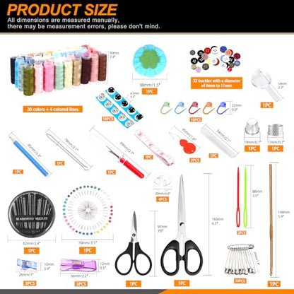 217Pcs Sewing Kit with Portable Bag (217 Count)