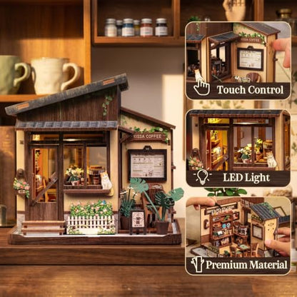 DIY Miniature House Kit Japanese Coffee Shop Dollhouse