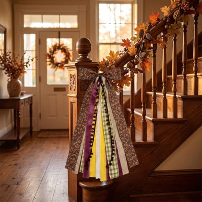 Large Fall Ribbon Bow for Wreath