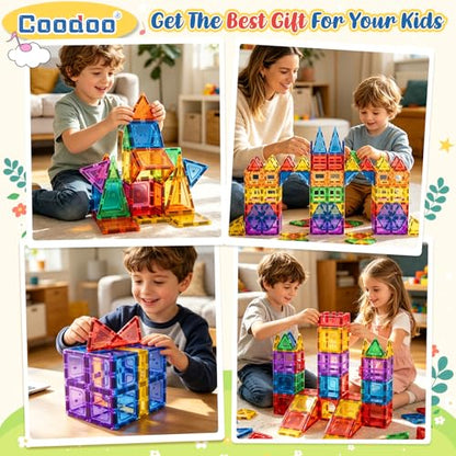 60 PCS Magnetic Building Tiles Kids Toys STEM Magnetic Blocks Sensory Toys