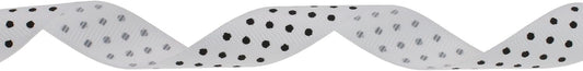 Polka Dot Grosgrain Ribbon 25 Yard Each Roll 100% Polyester (5/8", White) - Crafty Corner