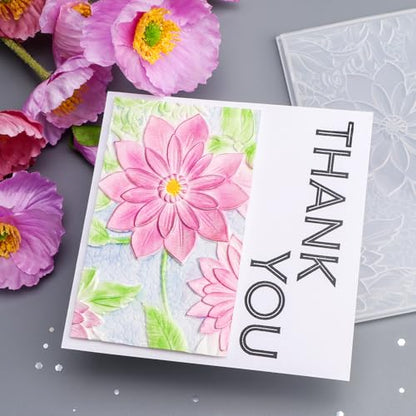 3D Embossing Folders Lotus for DIY Scrapbooking Photo Album Card Paper Craft Decoration for Card Making