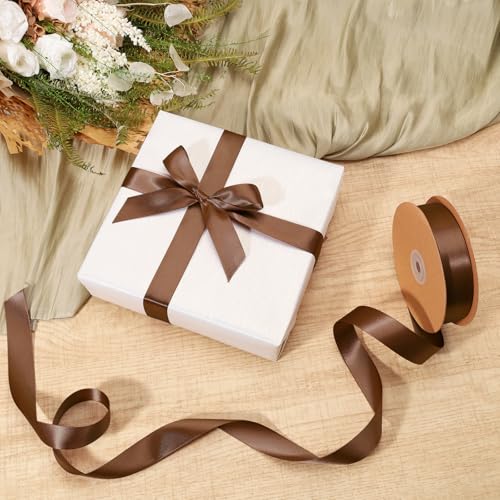 Brown Satin Ribbon 1 inch x 50 Yards