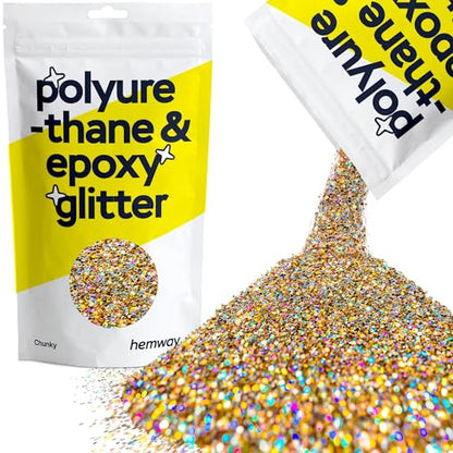 Resin Glitter Gold Silver Holographic 100g Chunky (3.5274 Ounce)