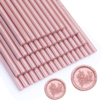 52pcs Rose Gold Wax Sealing Sticks for Wax Seal Stamp