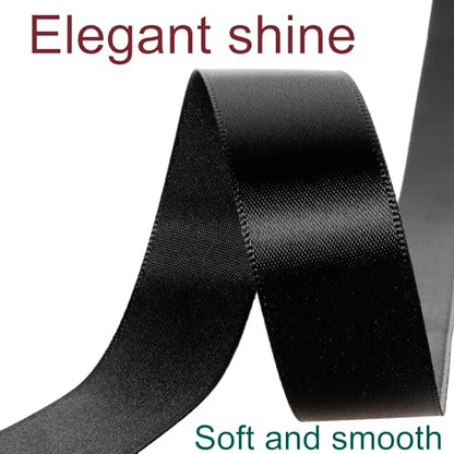 1 Inch Black Ribbon 50Yards