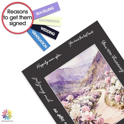 Mat Board Center 25 Pack 16x20 Picture Mat for 11x14 Photo Black